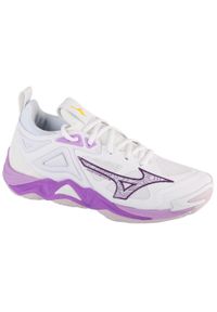 Mizuno - Buty do siatkówki damskie, Wave Momentum 3. Kolor: biały. Materiał: materiał, syntetyk. Model: Mizuno Wave. Sport: siatkówka