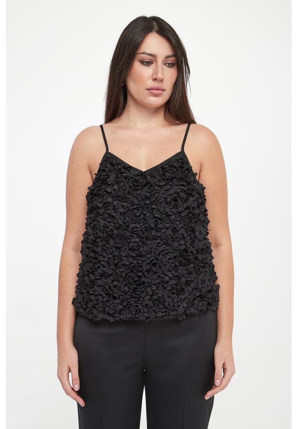 Twinset Milano - Top damski z kwiatami TWINSET ACTITUDE. Wzór: kwiaty