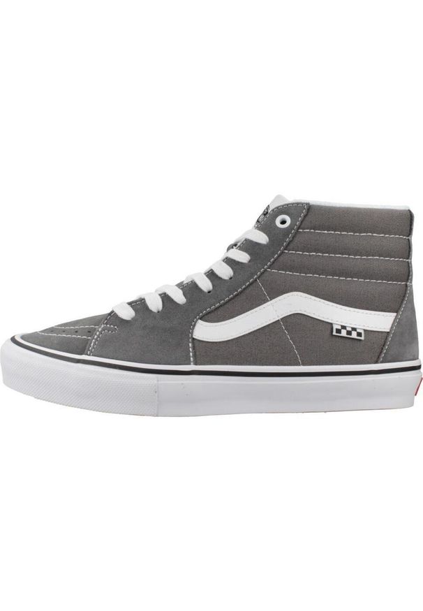 Tenisówki Vans Model Skate Sk8-hi Kolor Szary. Kolor: szary. Materiał: tkanina, skóra