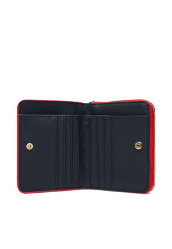 TOMMY HILFIGER - Tommy Hilfiger Portfel Th Icon Med Za W/Flap AW0AW18475 Czerwony. Kolor: czerwony. Materiał: skóra