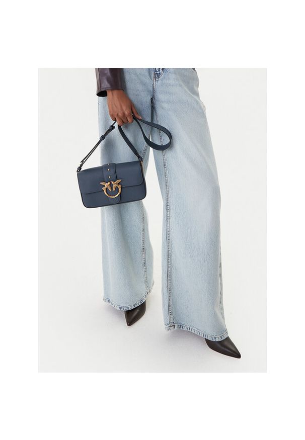 Pinko - Torebka PINKO. Kolor: niebieski