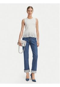 Rinascimento Bluzka CFM0012241003 Biały Slim Fit. Kolor: biały. Materiał: syntetyk #3