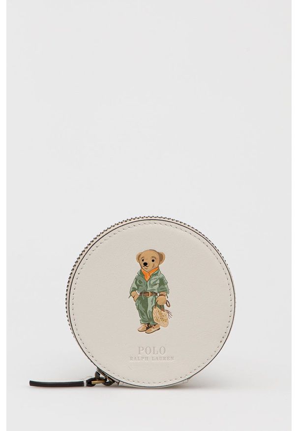 Polo Ralph Lauren portfel skórzany 427858788001 damski kolor beżowy. Kolor: beżowy. Materiał: skóra