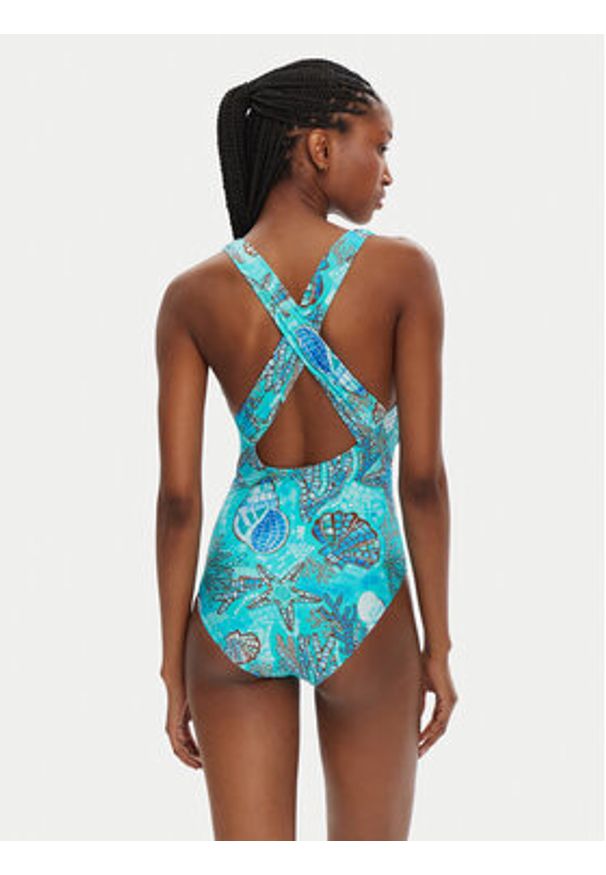 Seafolly Strój kąpielowy La Mer 10950-214 Turkusowy. Kolor: turkusowy. Materiał: syntetyk