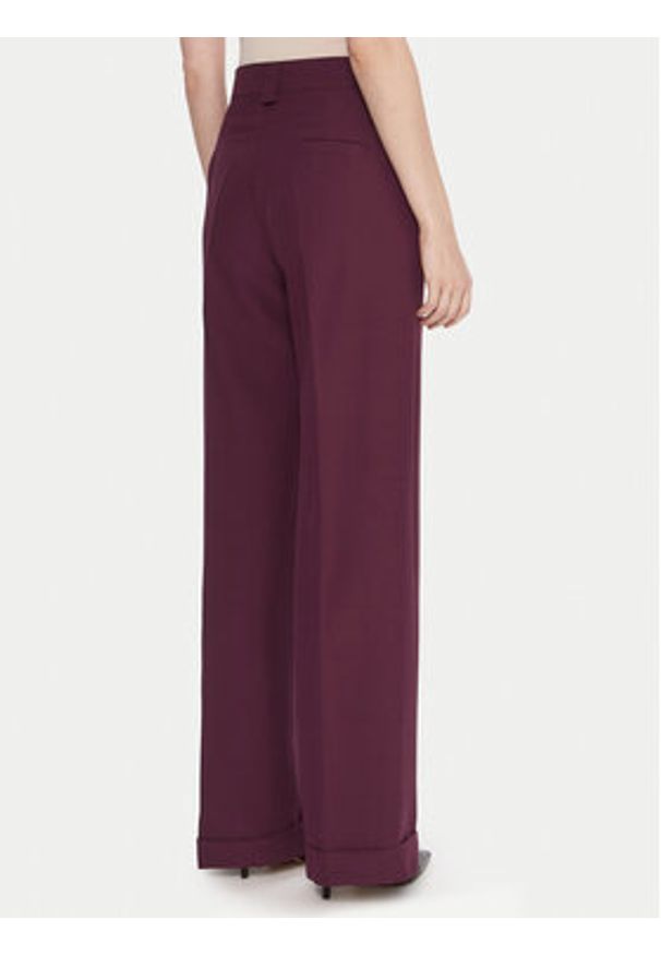 Maryley Spodnie materiałowe 25IB563/43BU Bordowy Regular Fit. Kolor: czerwony. Materiał: syntetyk