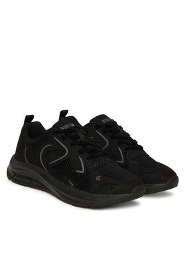 Just Cavalli Sneakersy 79QA3SJC ZSD39 Czarny. Kolor: czarny. Materiał: materiał