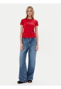Guess Jeans T-Shirt W5RI4 2K8HM0 Czerwony Regular Fit. Kolor: czerwony. Materiał: bawełna #3