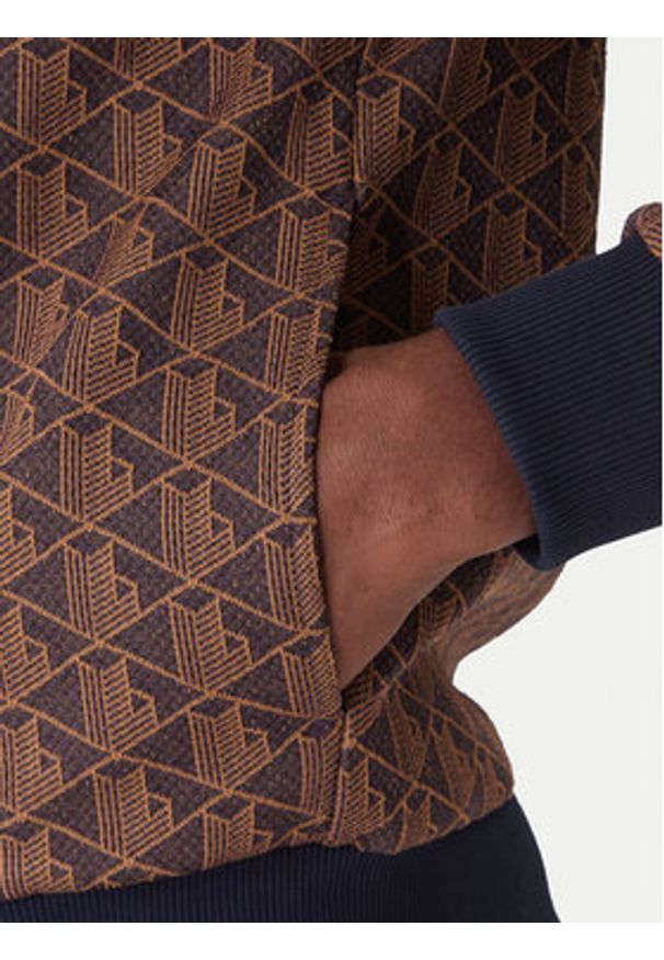 Lacoste Bluza SH1368 Brązowy Regular Fit. Kolor: brązowy. Materiał: bawełna, syntetyk