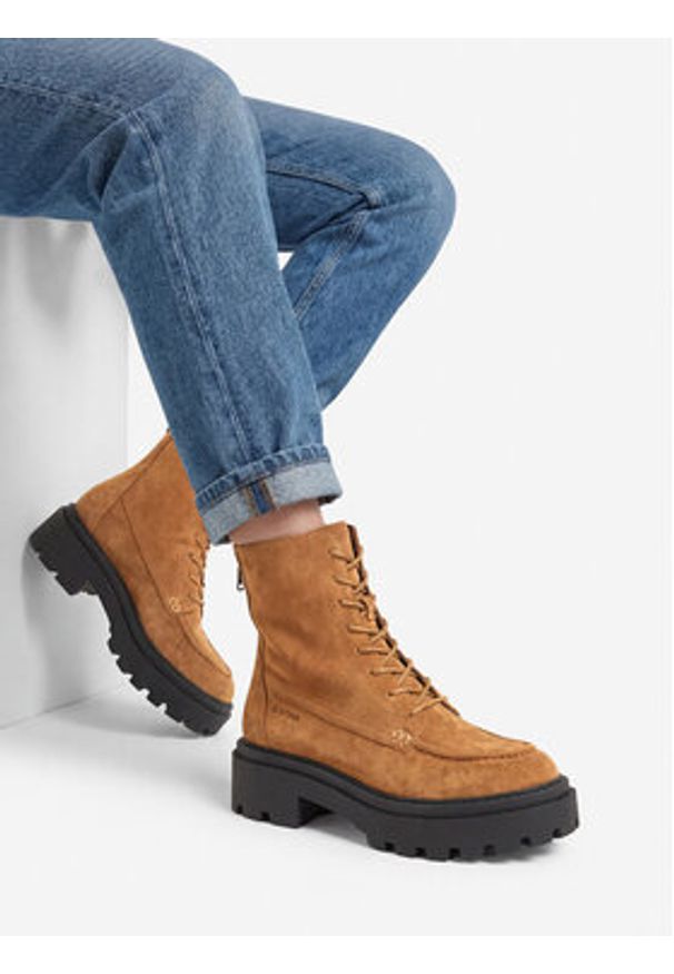 G-Star RAW - G-Star Raw Trzewiki EO-LEYLA-HY25713 Beżowy. Kolor: beżowy. Materiał: zamsz, skóra