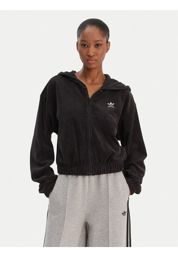 Adidas - adidas Bluza Essentials Chenile KE1117 Czarny Loose Fit. Kolor: czarny. Materiał: bawełna