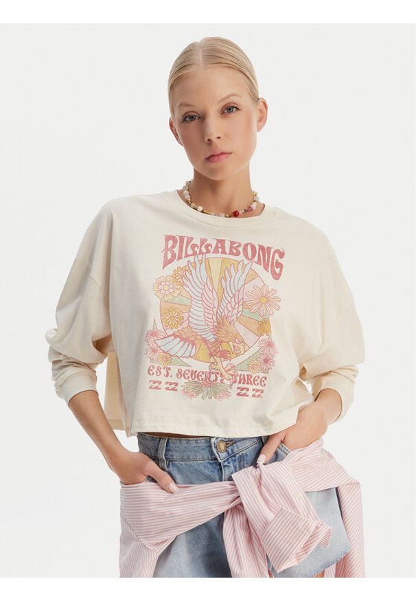 Billabong T-Shirt Where The Sun Collide EBJZT00499 Biały Loose Fit. Kolor: biały. Materiał: bawełna