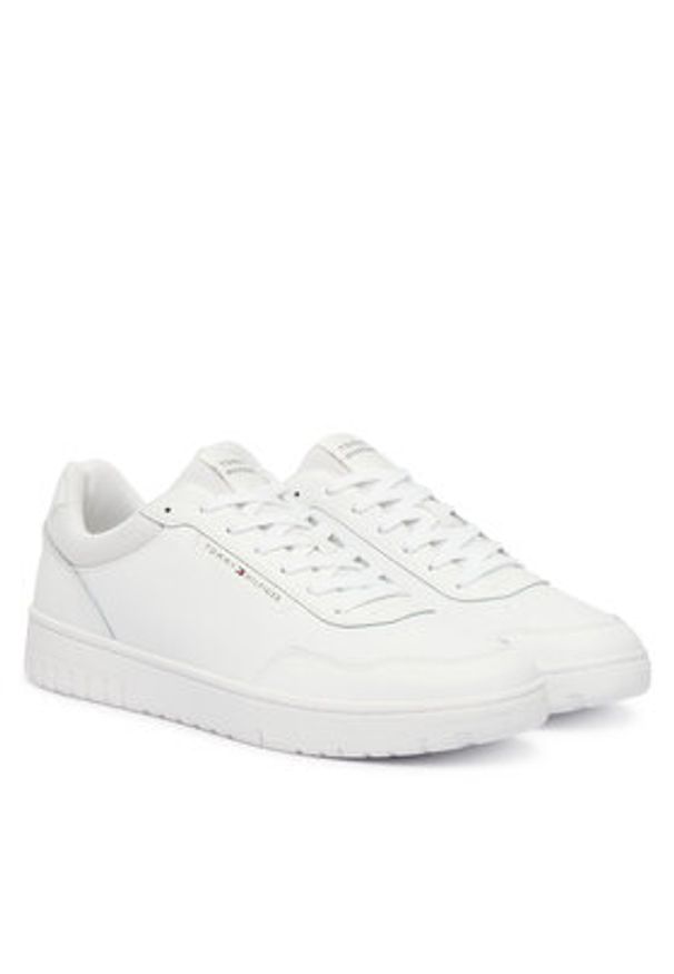 TOMMY HILFIGER - Tommy Hilfiger Sneakersy Th Basket Core Lite Lth FM0FM05713 Biały. Kolor: biały. Materiał: skóra