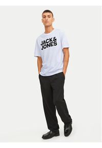 Jack & Jones T-Shirt Corp Logo 12151955 Biały Standard Fit. Kolor: biały. Materiał: bawełna #5