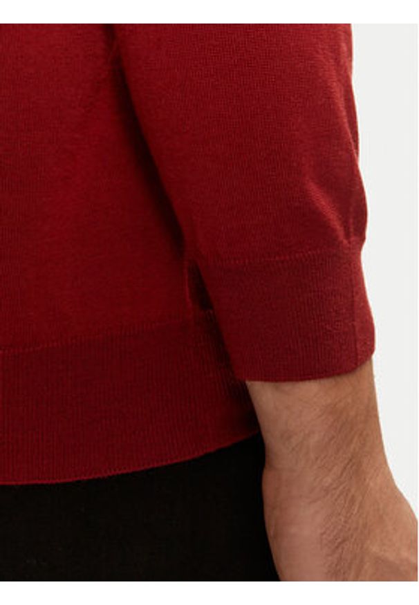 BOSS - Boss Sweter Baram-L 50476363 Czerwony Regular Fit. Kolor: czerwony. Materiał: wełna