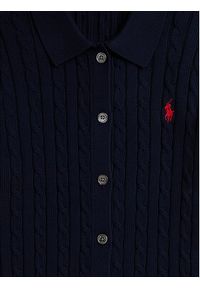 Polo Ralph Lauren Kardigan 211971881501 Granatowy Slim Fit. Typ kołnierza: polo. Kolor: niebieski. Materiał: bawełna #3