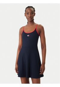 Tommy Jeans Sukienka codzienna DW0DW22335 Granatowy Slim Fit. Okazja: na co dzień. Kolor: niebieski. Materiał: bawełna. Typ sukienki: proste. Styl: casual #1