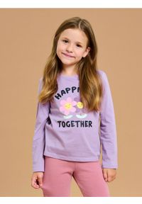 Sinsay - Bawełniana koszulka z nadrukiem - niebieski. Kolor: niebieski. Materiał: bawełna. Wzór: nadruk #1