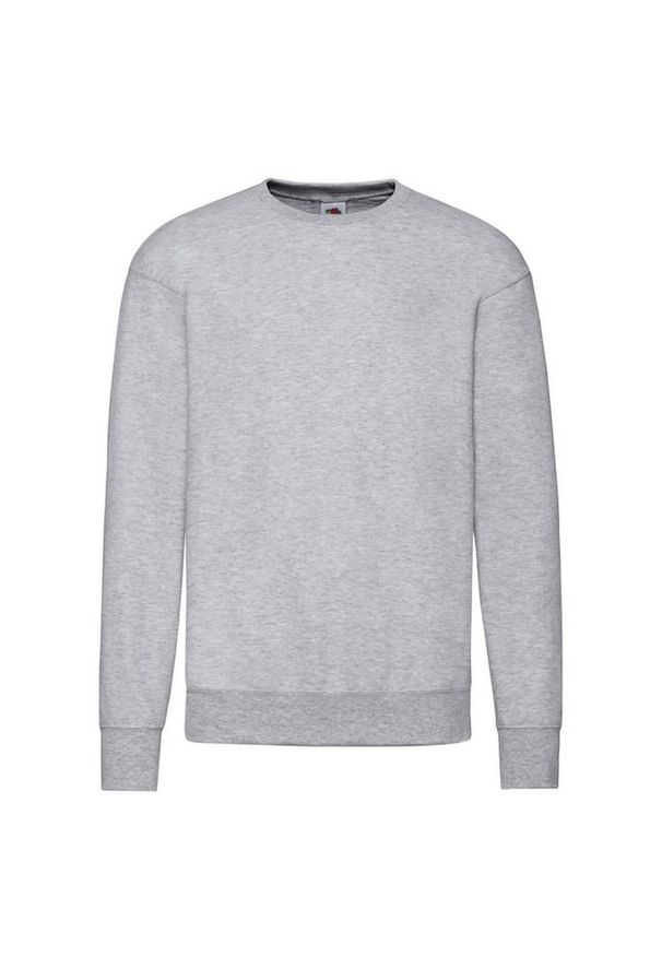 FRUIT OF THE LOOM - Lekka Męska Bluza Z Kapturem. Typ kołnierza: kaptur. Kolor: szary
