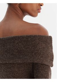 Vero Moda Sweter Kaia 10333298 Brązowy Regular Fit. Kolor: brązowy. Materiał: syntetyk #3