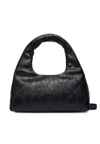 Calvin Klein Torebka Emblem Aop Puffer Bag With Strap LV04F3200G Czarny. Kolor: czarny. Materiał: skórzane #1