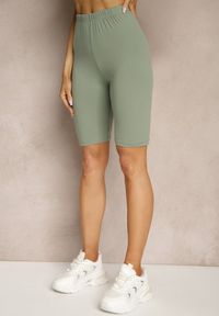 Renee - Ciemnozielone Basicowe Szorty Liracine. Okazja: na co dzień. Kolor: zielony. Sezon: lato. Styl: casual #3
