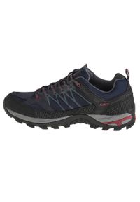 Buty trekkingowe męskie CMP Rigel WP. Zapięcie: sznurówki. Kolor: wielokolorowy, niebieski, czarny. Materiał: guma, skóra, tkanina, materiał, syntetyk. Szerokość cholewki: normalna