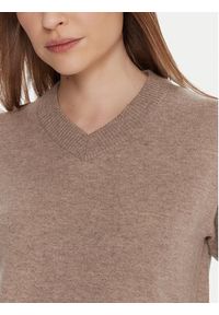 United Colors of Benetton - United Colors Of Benetton Sweter 102HD4032 Beżowy Relaxed Fit. Kolor: beżowy. Materiał: syntetyk #4
