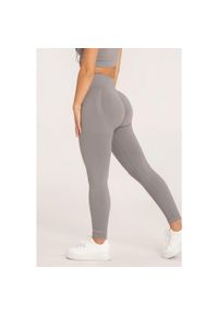 GYM GLAMOUR - Legginsy fitness damskie Gym Glamour push up 2.0. Kolor: szary. Sport: fitness