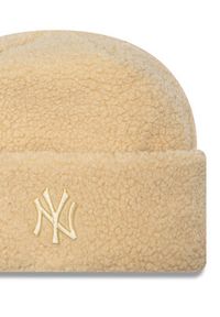 New Era Czapka Borg New York Yankees Cuff Knit Beanie 60580756 Beżowy. Kolor: beżowy. Materiał: poliester, materiał #5