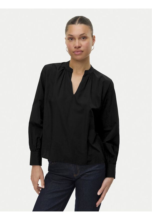 Vero Moda Bluzka Fanni 10336937 Czarny Loose Fit. Kolor: czarny. Materiał: bawełna
