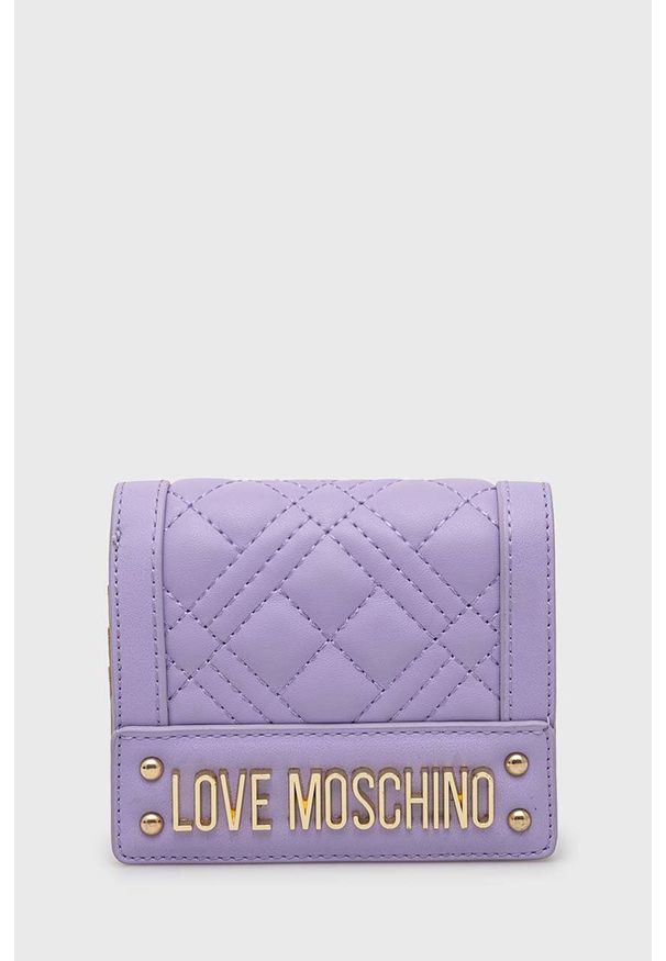 Love Moschino portfel damski kolor fioletowy. Kolor: fioletowy