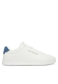 TOMMY HILFIGER - Tommy Hilfiger Sneakersy Th Court Lth Detail Ess FM0FM05367 Biały. Kolor: biały. Materiał: skóra #1