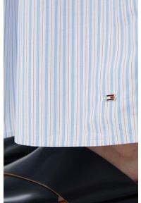 TOMMY HILFIGER - Tommy Hilfiger sukienka bawełniana kolor niebieski maxi rozkloszowana. Typ kołnierza: dekolt w karo. Kolor: niebieski. Materiał: bawełna. Długość rękawa: na ramiączkach. Typ sukienki: rozkloszowane. Długość: maxi #7