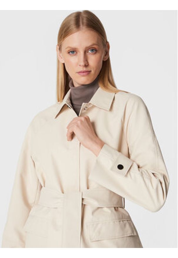 Calvin Klein Trencz Technical K20K204162 Écru Regular Fit. Materiał: syntetyk