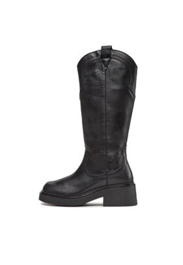 Bronx Kowbojki Western 14298-A Czarny. Kolor: czarny. Materiał: skóra