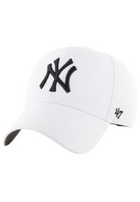 47 Brand - Czapka z daszkiem męska MLB New York Yankees Cap. Kolor: biały. Materiał: akryl, wełna