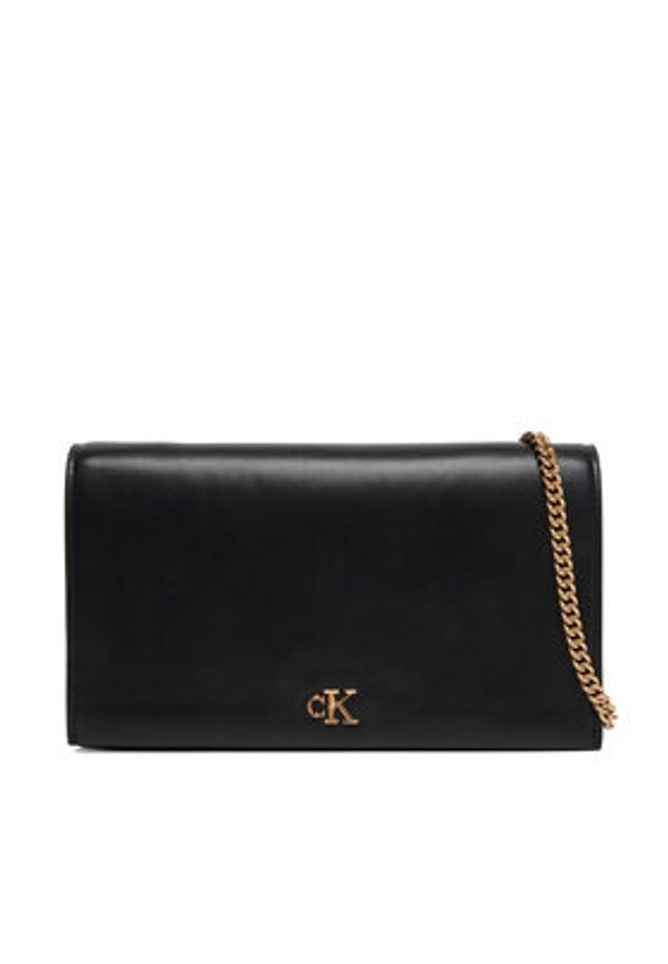 Calvin Klein Torebka Ck Wallet On Chain LV04F3319G Czarny. Kolor: czarny. Materiał: skórzane