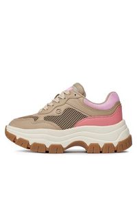 Guess Sneakersy Brecky FLPBRE ELE12 Beżowy. Kolor: beżowy. Materiał: materiał #3
