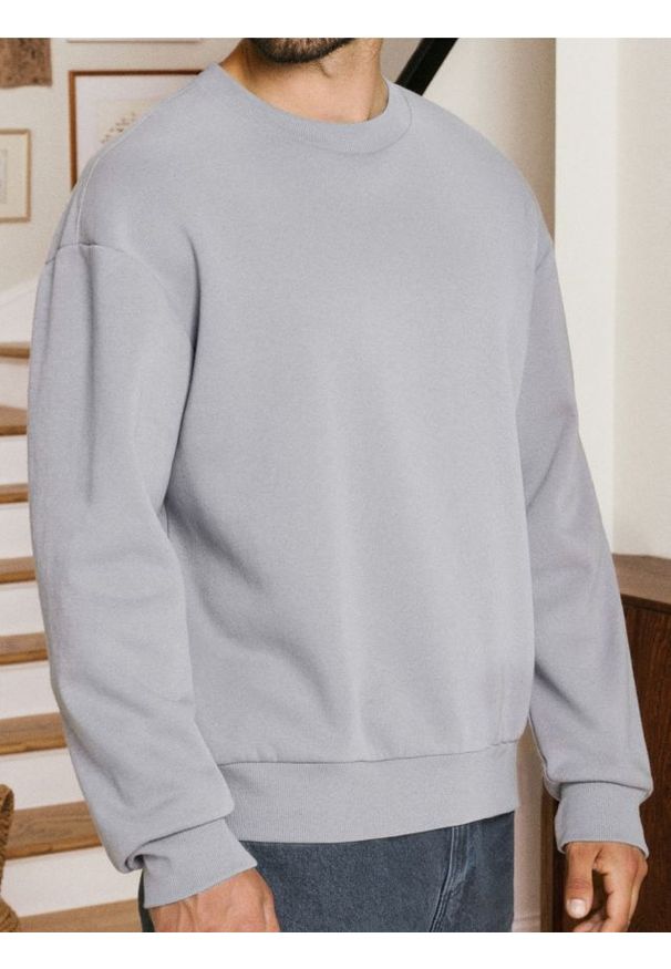 Sinsay - Bluza basic comfort fit - szary. Kolor: szary