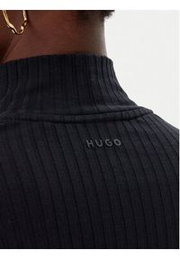 Hugo Golf Driza_3 50521325 Czarny Slim Fit. Typ kołnierza: golf. Kolor: czarny. Materiał: bawełna