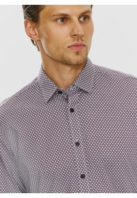 PAKO LORENTE – Bordowa wzorzysta koszula męska P24SF-1X-024-D-S - Pako Lorente. Okazja: na co dzień. Kolor: czerwony. Materiał: jeans, elastan. Styl: casual #4
