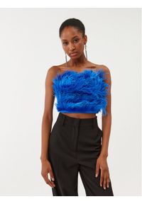 Patrizia Pepe Bluzka 8C0544/A106-C966 Niebieski Slim Fit. Kolor: niebieski. Materiał: wiskoza, syntetyk