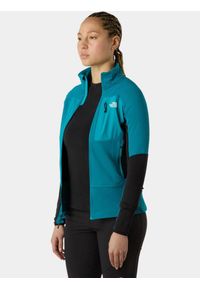 Sweter Damski The North Face W Polartec Powergrid Stormgap. Kolor: niebieski, czarny, wielokolorowy. Materiał: polar. Sport: turystyka piesza