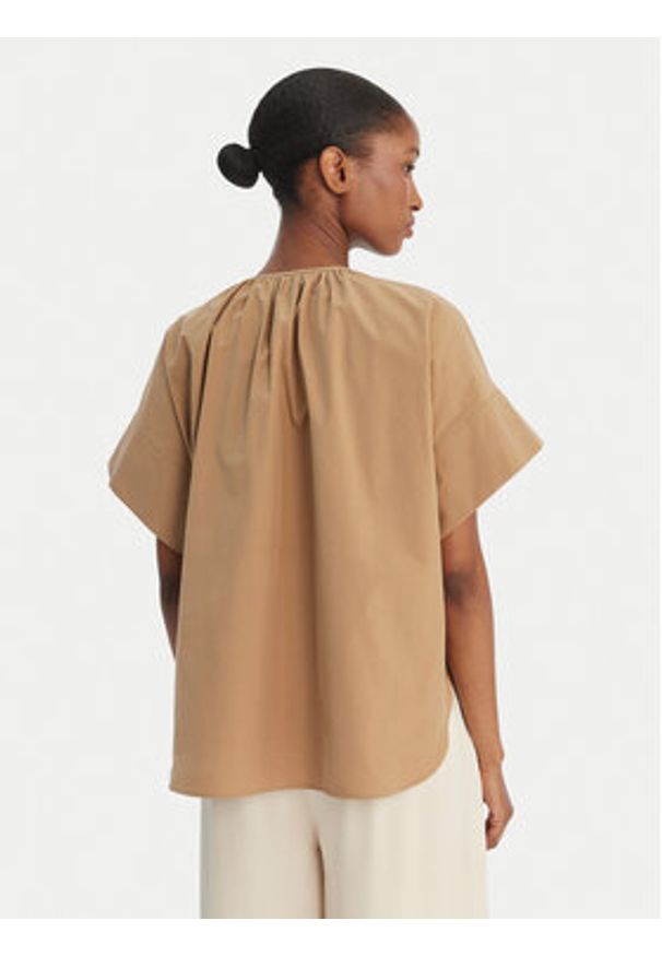 Weekend Max Mara Koszula Educata 2615111172 Beżowy Regular Fit. Kolor: beżowy. Materiał: bawełna