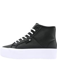 Buty DC Shoes Manual Hi Wnt, Kobiety. Kolor: czarny. Materiał: skóra, materiał. Sport: turystyka piesza