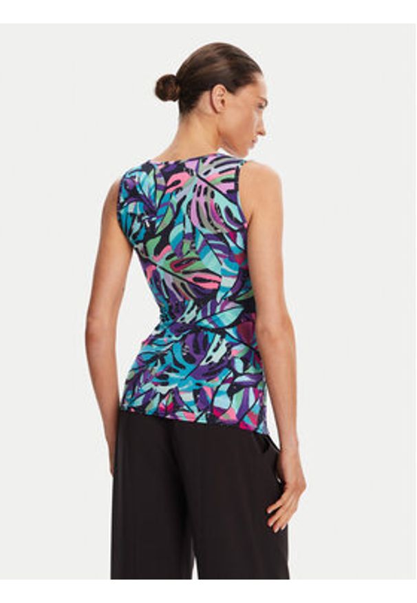 Morgan Bluzka 251-DCOLO Kolorowy Slim Fit. Materiał: syntetyk. Wzór: kolorowy