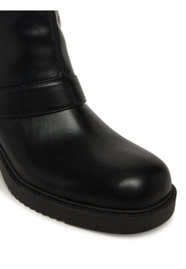 Guess Botki FLFIJI ELE10 Czarny. Kolor: czarny. Materiał: skóra