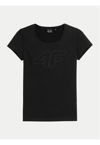 4f - 4F T-Shirt 4FWMM00TTSHF1846 Czarny Slim Fit. Kolor: czarny. Materiał: bawełna