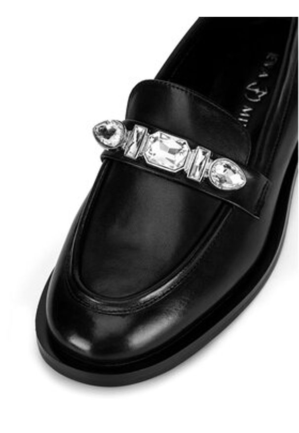 Eva Minge Loafersy WGA3289-1Z Czarny. Kolor: czarny. Materiał: skóra