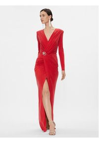 Elisabetta Franchi Sukienka wieczorowa AB-493-37E2-V720 Czerwony Regular Fit. Kolor: czerwony. Styl: wizytowy #5